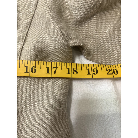 Eileen Fisher Blazer XS Linen Silk Blend Beige Snap Buttons Career Minimalist - Picture 4 of 10